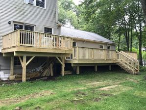 Before & After New Pressure Treated Deck Build in Danbury, CT (2)