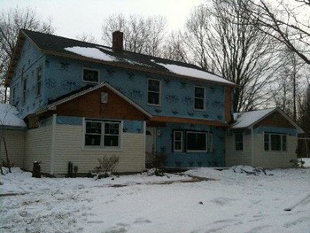 Second story home addition with all new windows, roofing and siding