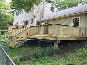 Before & After New Pressure Treated Deck Build in Danbury, CT (4)